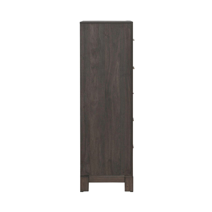 Modern Edge - 5 Drawer Chest - Brown
