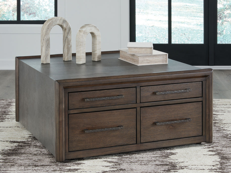 Kallenny - Brown / Gray - Square Cocktail Table