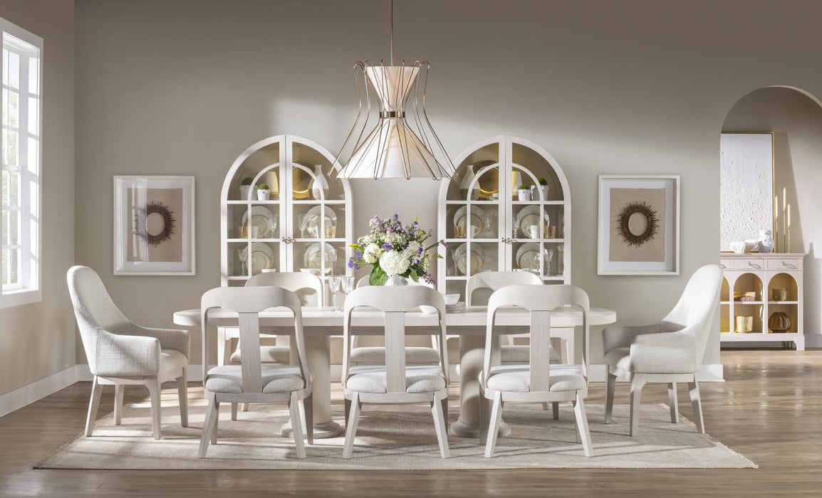 Harmony - Double Pedestal Dining Table Base - Prelude Frost