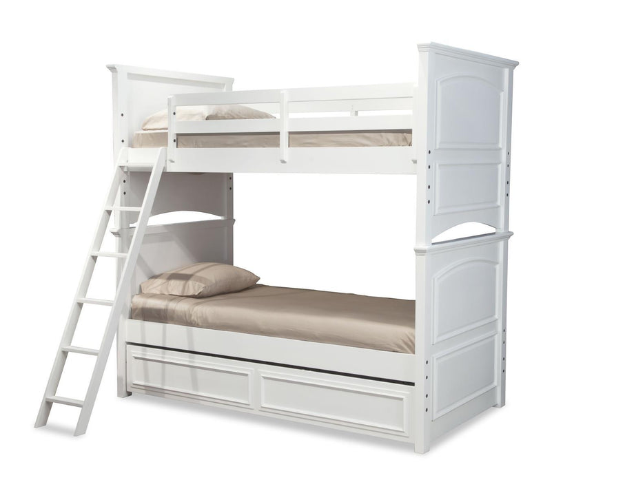 Madison - Twin Over Twin Complete Over Bunk Bed - White
