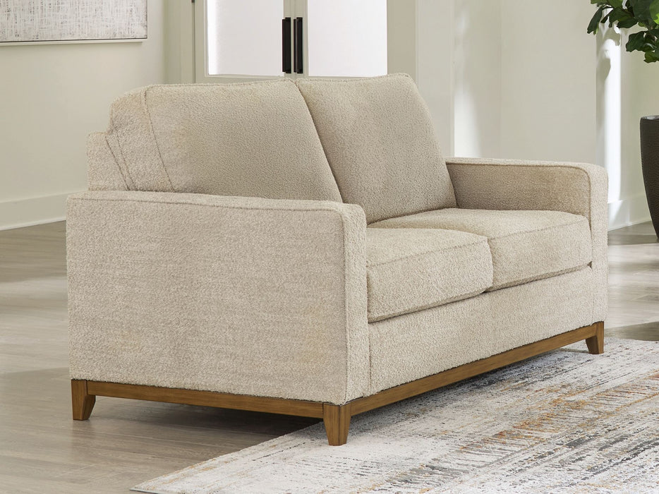 Arendale - Desert - Loveseat With Dark Cushions