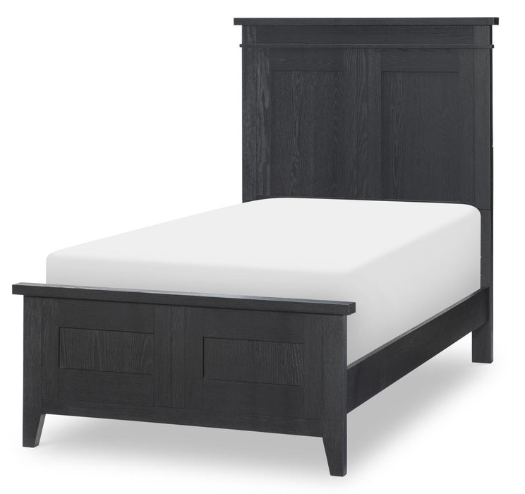 Today's Traditions - Twin Panel Footboard With Slats - Blacksmith
