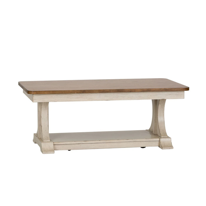 Farmhouse Reimagined - 3 Piece Table Set (1 Cocktail 2 End Tables) - White