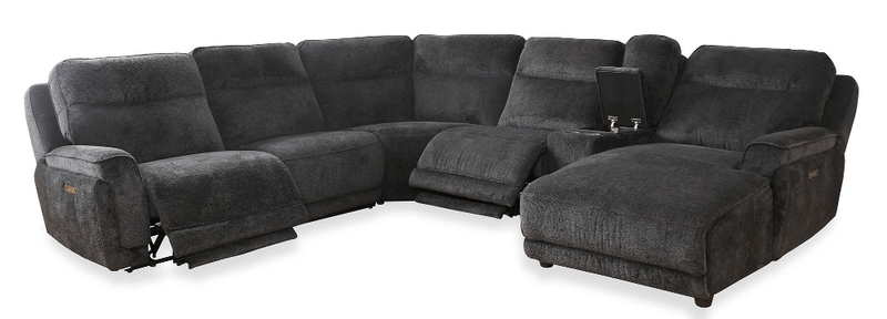 6 Piece Power Headrest Zero Gravity Reclining Sectional by Warehouse M