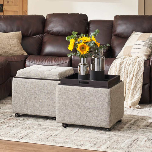 Leo Storage Ottoman by La-Z-Boy — manufacturer reference image; upholstery may vary