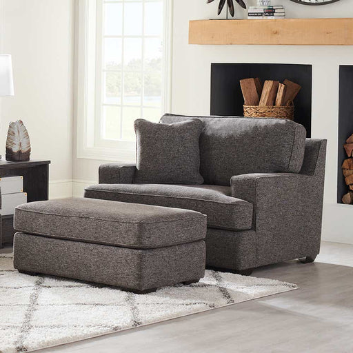 Paxton Ottoman by La-Z-Boy — manufacturer reference image; upholstery and accompanying furniture may vary