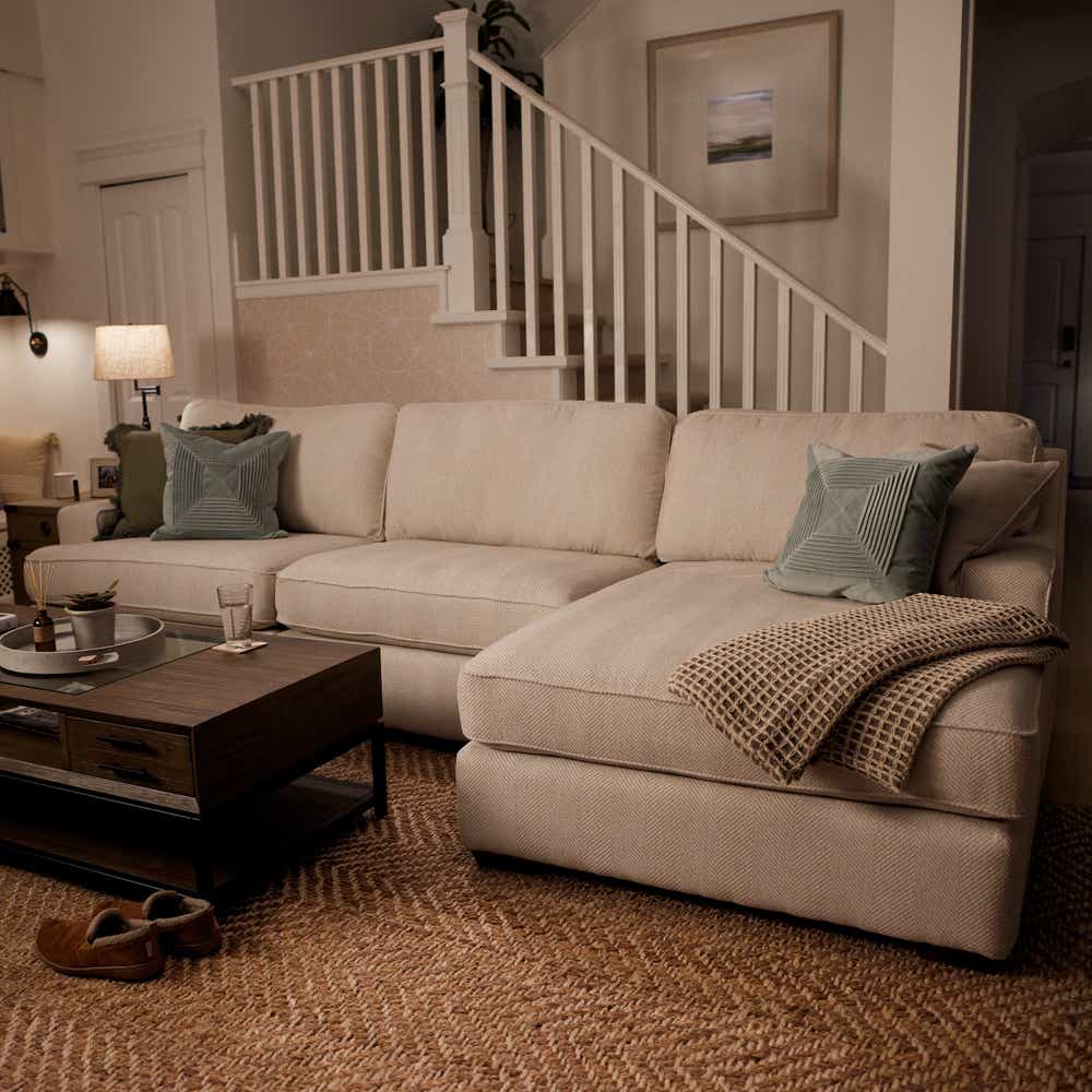 Paxton sectional manufacturer detail/reference image; layouts and upholstery may vary