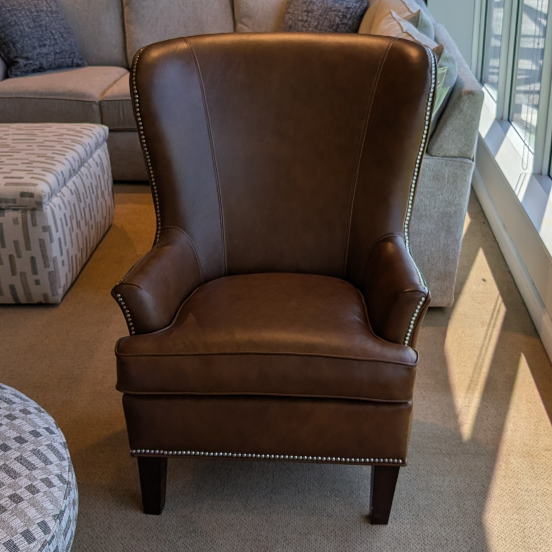Clearance Leather Chair by England Furniture