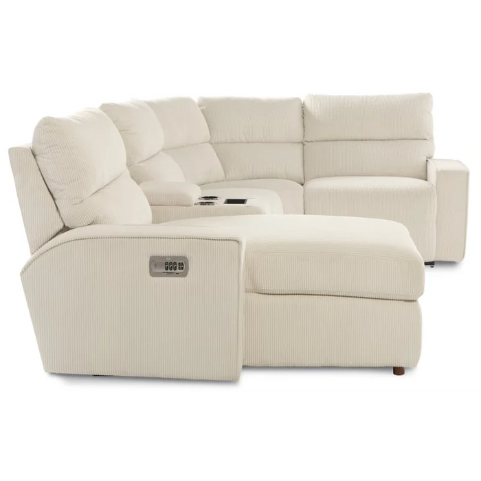 Maddox Casual 3-Seat Power Reclining Sectional Sofa with Power Headrests by La-Z-Boy