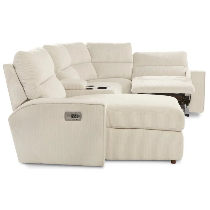 Maddox Casual 3-Seat Power Reclining Sectional Sofa with Power Headrests by La-Z-Boy