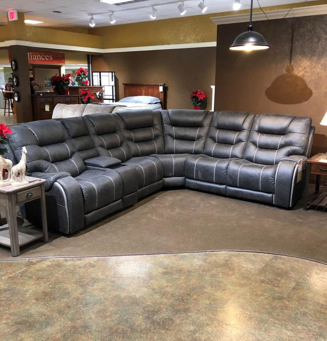 6-Piece Power Reclining Sectional with Storage Console, Arm Cup Holders by Warehouse M