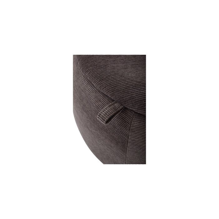 Contemporary Upholstered Round Ottoman with Hidden Storage by La-Z-Boy