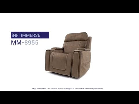 Mega Motion iNFI Immerse MegaGuard Power Lift Recliner with Integrated Audio