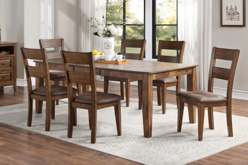 60" -78" Solid Wood 5PC Mango Dining Set in Nutmeg Finish by Warehouse M