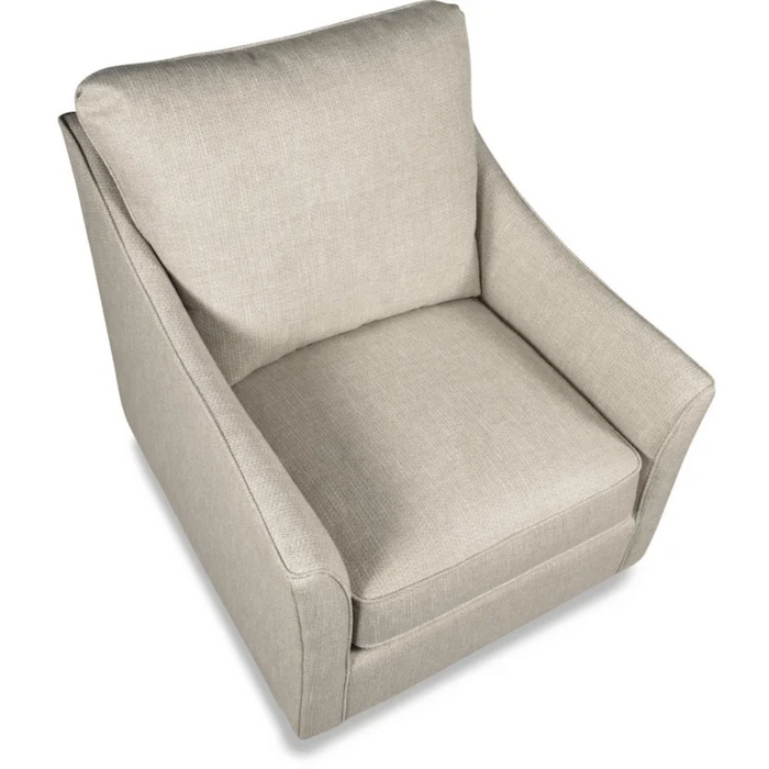 Reegan Swivel Chair with Wood Legs and Premier ComfortCore Cushion by La-Z-Boy