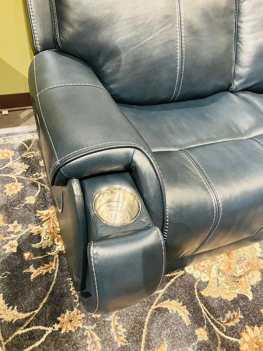 Leather Triple Reclining Power Sofa by Warehouse M