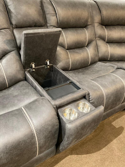 6-Piece Power Reclining Sectional with Storage Console, Arm Cup Holders by Warehouse M