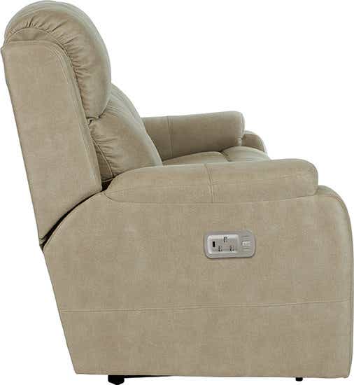 La-Z-Boy Dorian U44755 power reclining sofa with headrest, side dimensions diagram